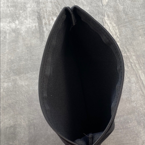 Black Zipper Pouch with White Text - Picture 3 of 3